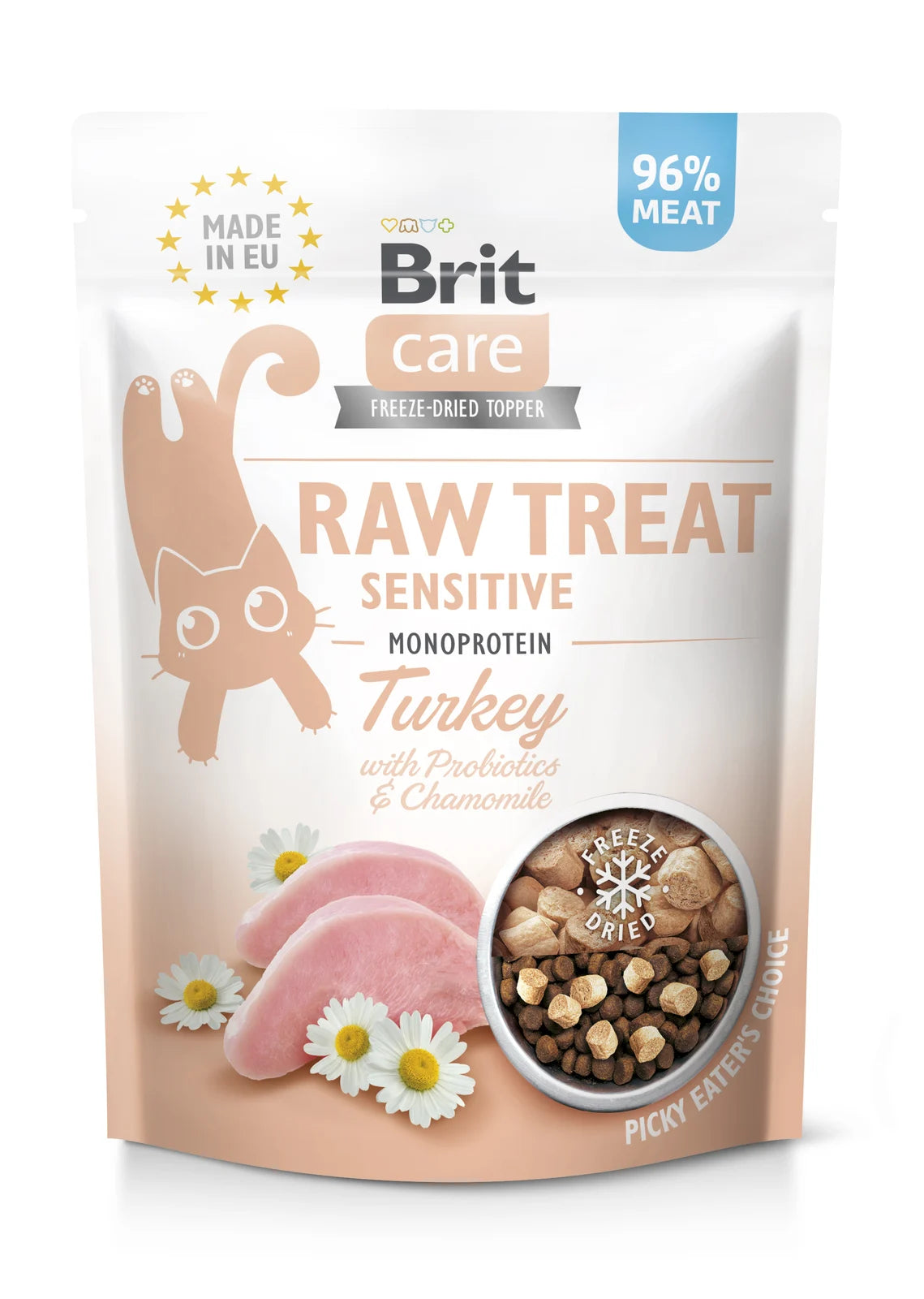 Brit Raw Treat Sensitive - turkey with chamomile 40g