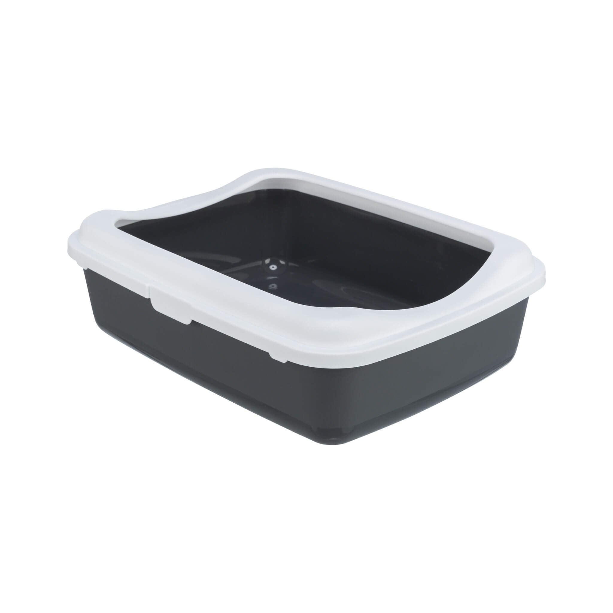 Classic Cat Litter Box, 48 cm, Dark Grey/White