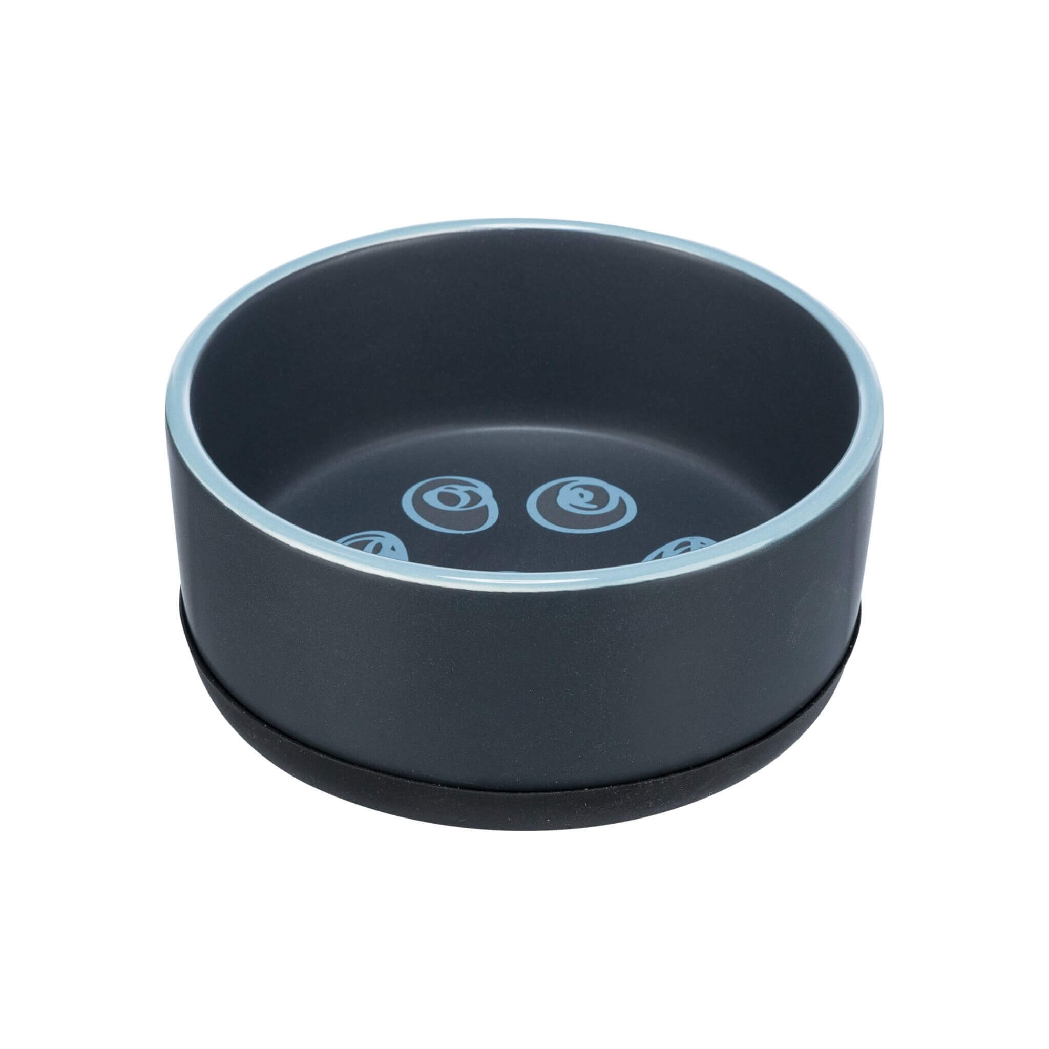 Ceramic dog bowl 0.75 l with rubber base