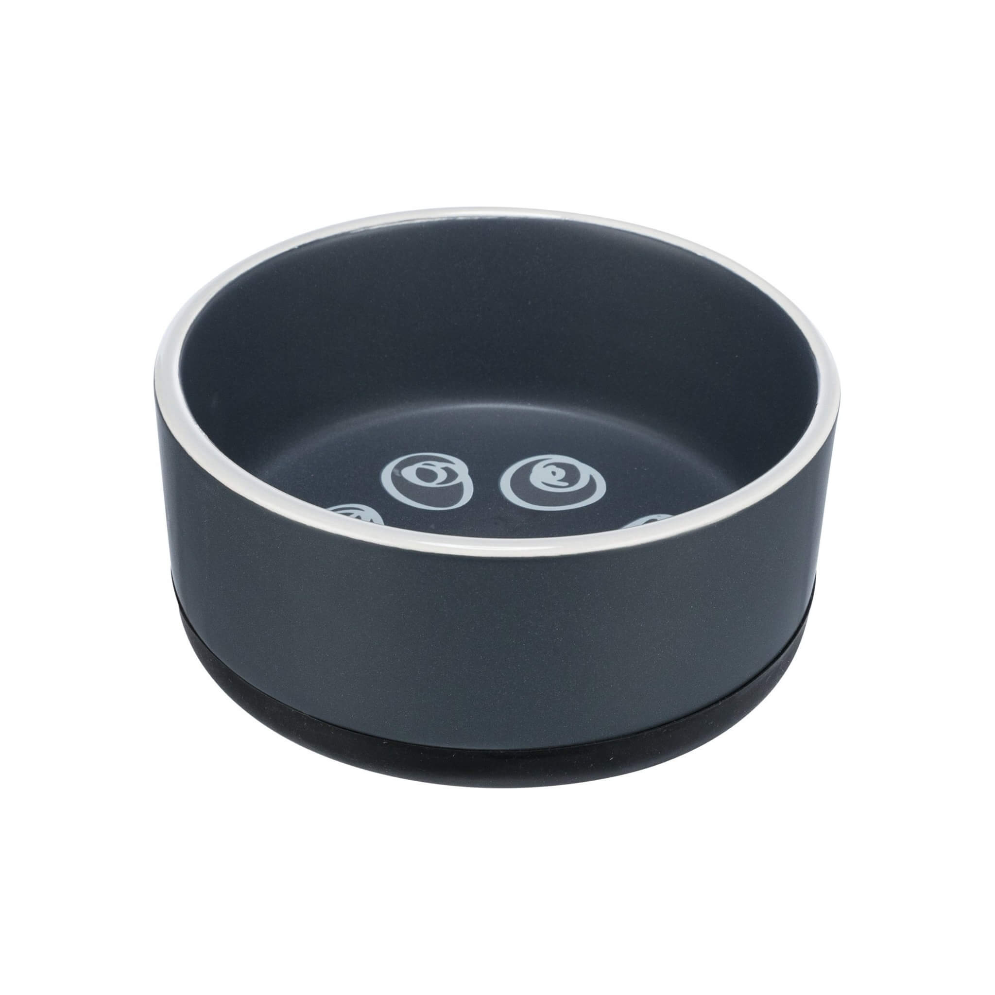 Ceramic dog bowl 0.75 l with rubber base