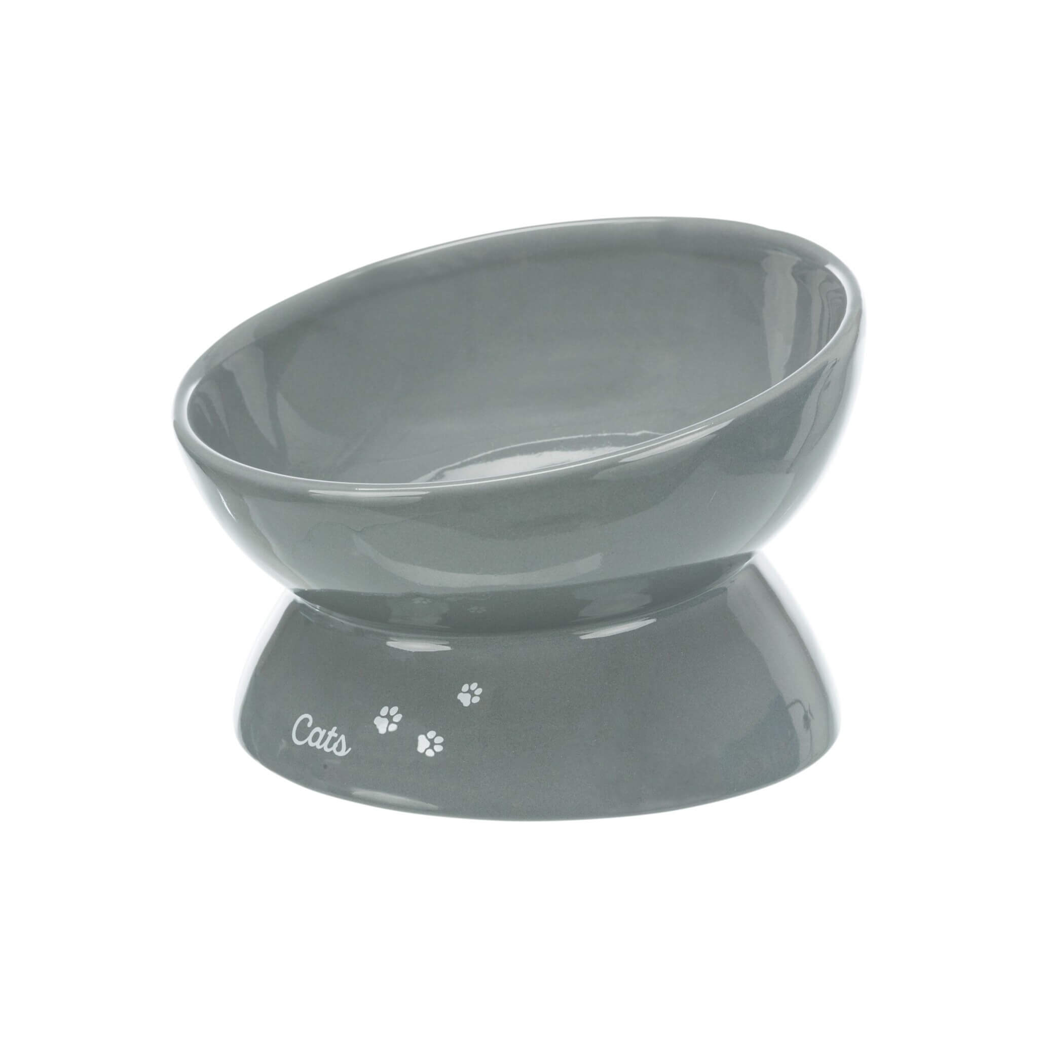 XXL ceramic bowl for cat, gray, 0.35 l, ø 17 cm 