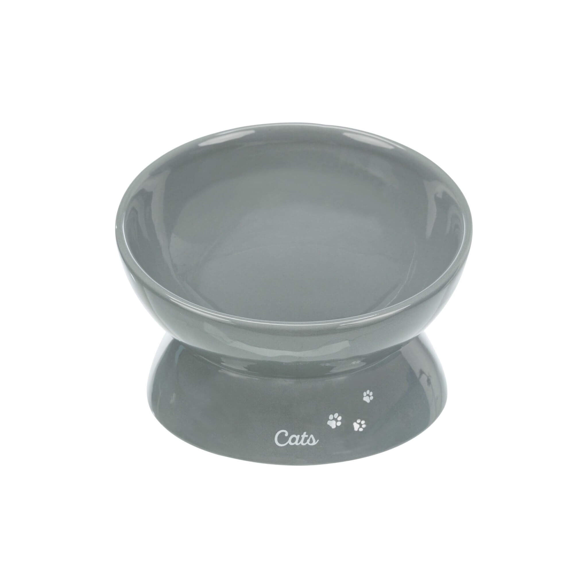 XXL ceramic bowl for cat, gray, 0.35 l, ø 17 cm 