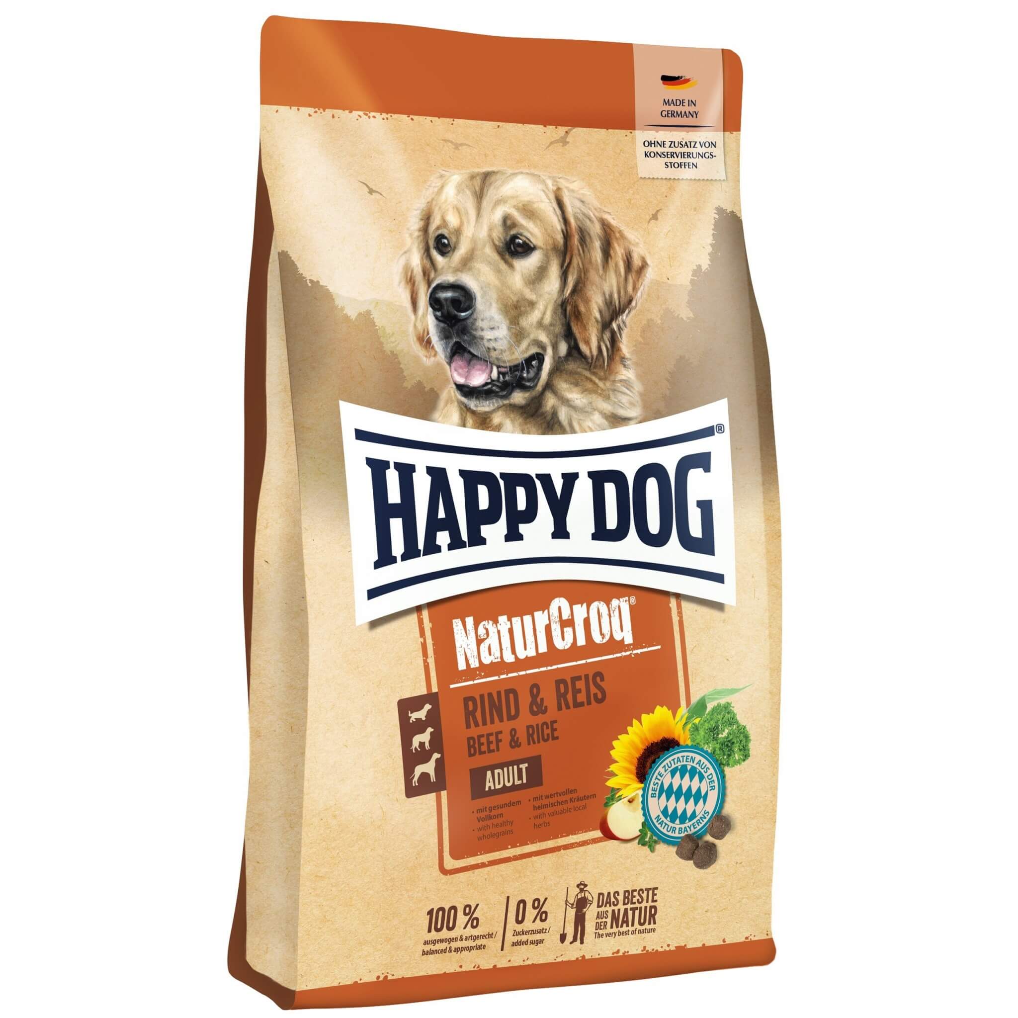 Happy Dog NaturCroq Beef and Rice – 15 kg food