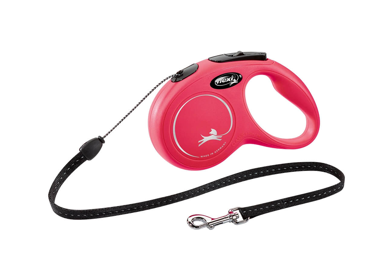 FLEXI New Classic red automatic leash 8m