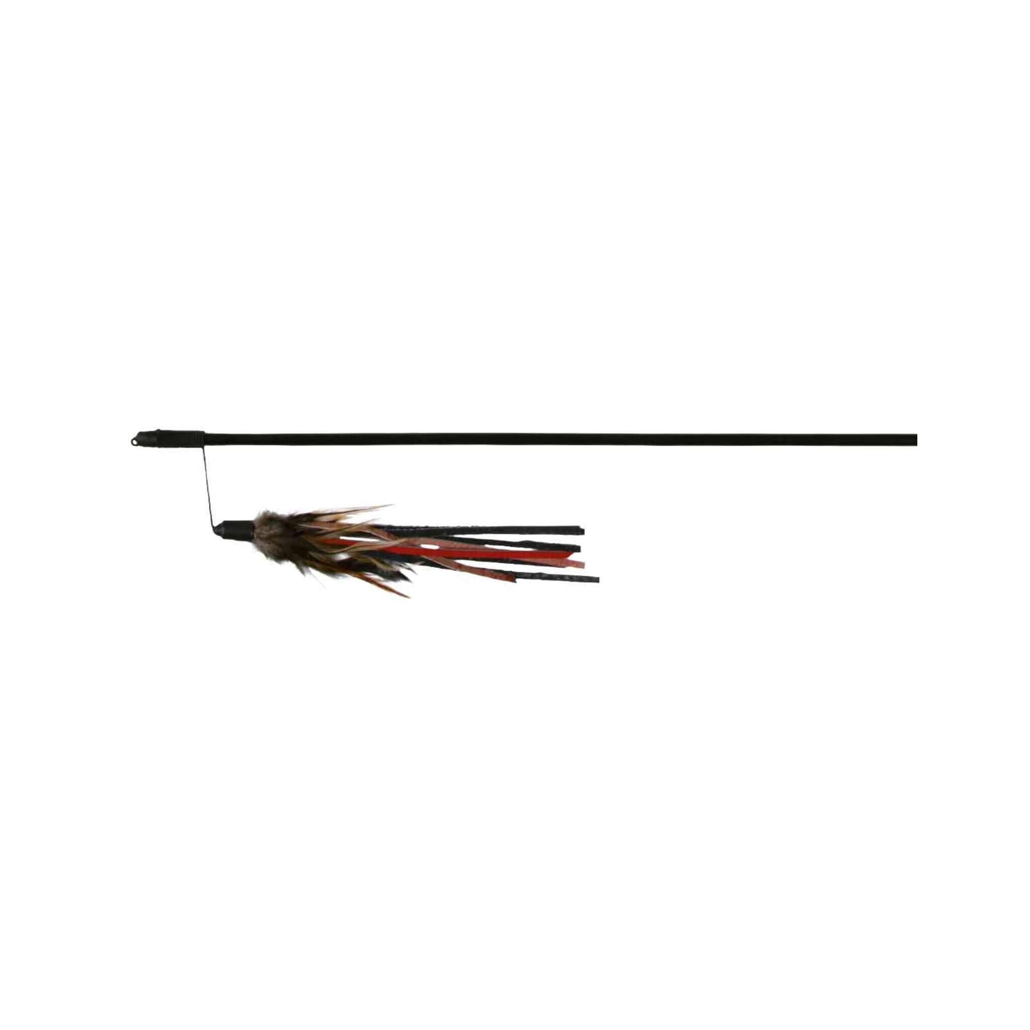 Cat Fishing Rod with Feathers and Leather Straps 50 cm